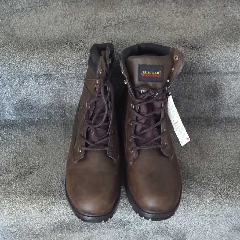 Rustler Men's Dark Brown Lace-Up Boots